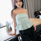 Starlette Ruffle Tube Top (Sky)