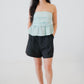 Starlette Ruffle Tube Top (Sky)