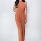 CNY Dolly Sleeveless Jumpsuit (Peach Brown)