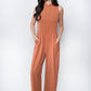 CNY Dolly Sleeveless Jumpsuit (Peach Brown)