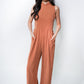 CNY Dolly Sleeveless Jumpsuit (Peach Brown)