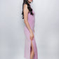 Mira Halter Neck Cheongsam with Side Fold & Slit