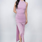 Mira Halter Neck Cheongsam with Side Fold & Slit