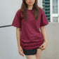 Darby Loose Fit T-Shirt (Maroon)