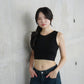 Cordelia Backtie Crop Top (Black)