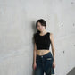 Cordelia Backtie Crop Top (Black)