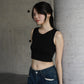 Cordelia Backtie Crop Top (Black)