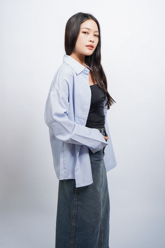 Amiya Classic Button Down Shirt (Blue)