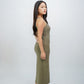 Everlyn Tank Maxi Dress with Cut Out Back (Army Green)