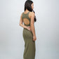 Everlyn Tank Maxi Dress with Cut Out Back (Army Green)