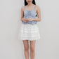 Arielle Bubble Hem Top with Scrunchie Straps (Pastel Blue)