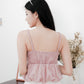 Arielle Bubble Hem Top with Scrunchie Straps (Dusty Pink)