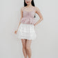 Arielle Bubble Hem Top with Scrunchie Straps (Dusty Pink)