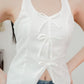 Yuki White Halter Vest Top