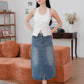Yuki White Halter Vest Top