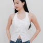 Yuki White Halter Vest Top