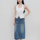 Yuki White Halter Vest Top
