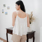 Liam white eyelet babydoll top