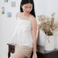 Liam white eyelet babydoll top