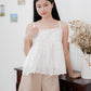 Liam white eyelet babydoll top