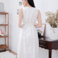 Lynn Retro Pleated Sleeveless Midi Dress