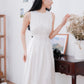 Lynn Retro Pleated Sleeveless Midi Dress