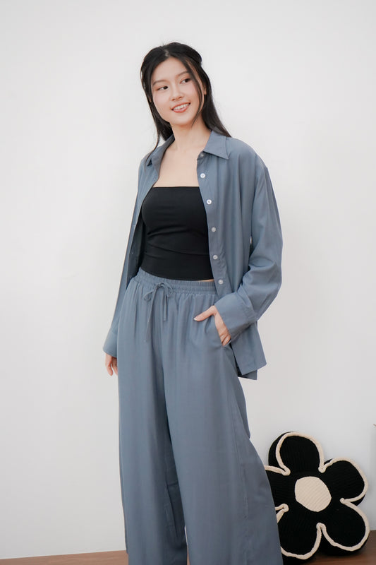 Junia Oversized Shirt (Gunmetal)