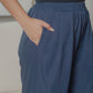 Harper wide-leg pants (Navy)