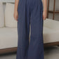 Harper wide-leg pants (Navy)