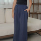 Harper wide-leg pants (Navy)