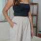 Harper wide-leg pants (Khaki)