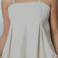 Harper sleeveless pleated babydoll top (Khaki)