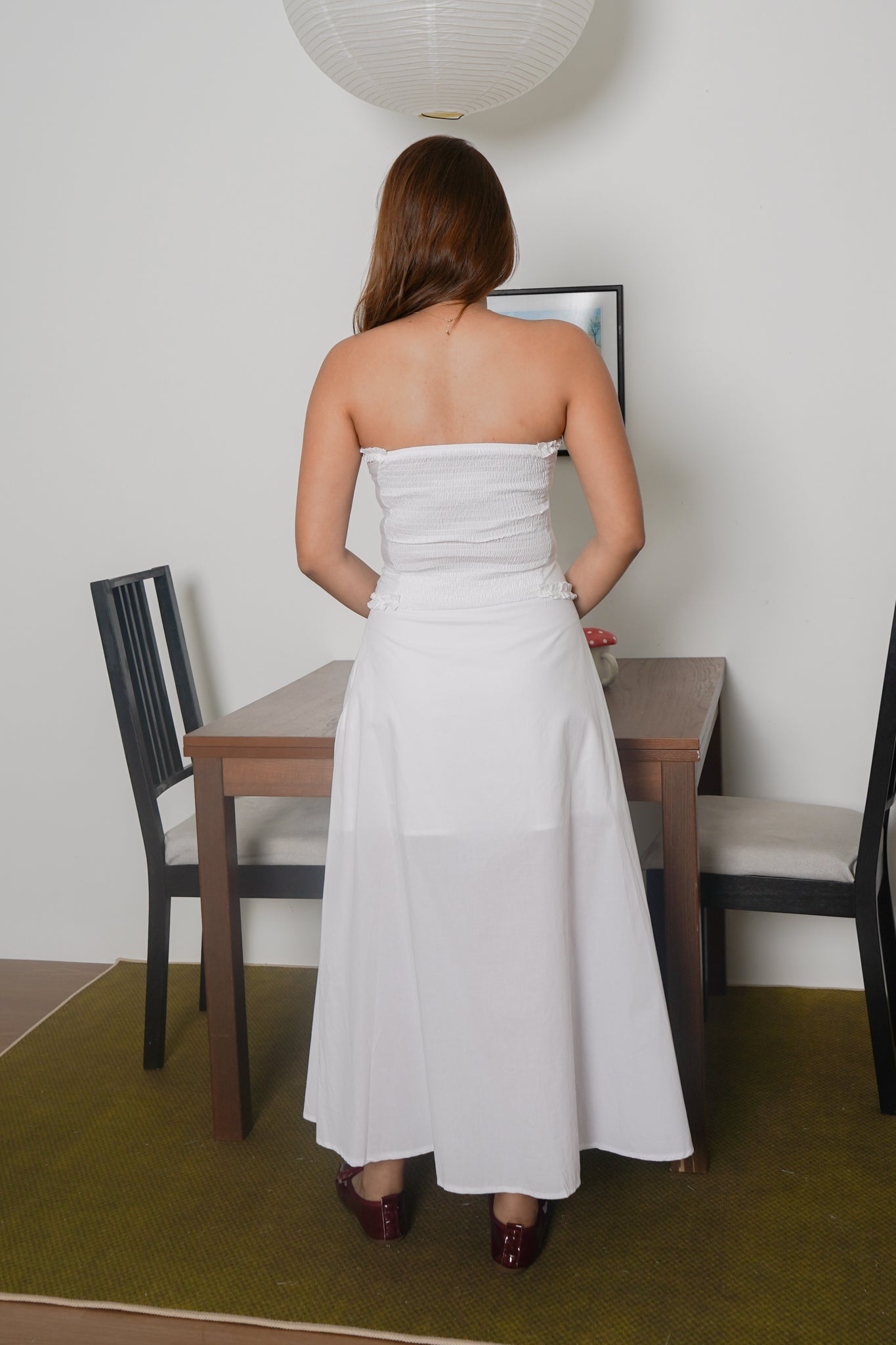 Willow White ribbon tube and skirt set