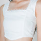 Lacie Sleeveless Crop Top (White)