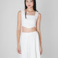 Lacie Sleeveless Crop Top (White)