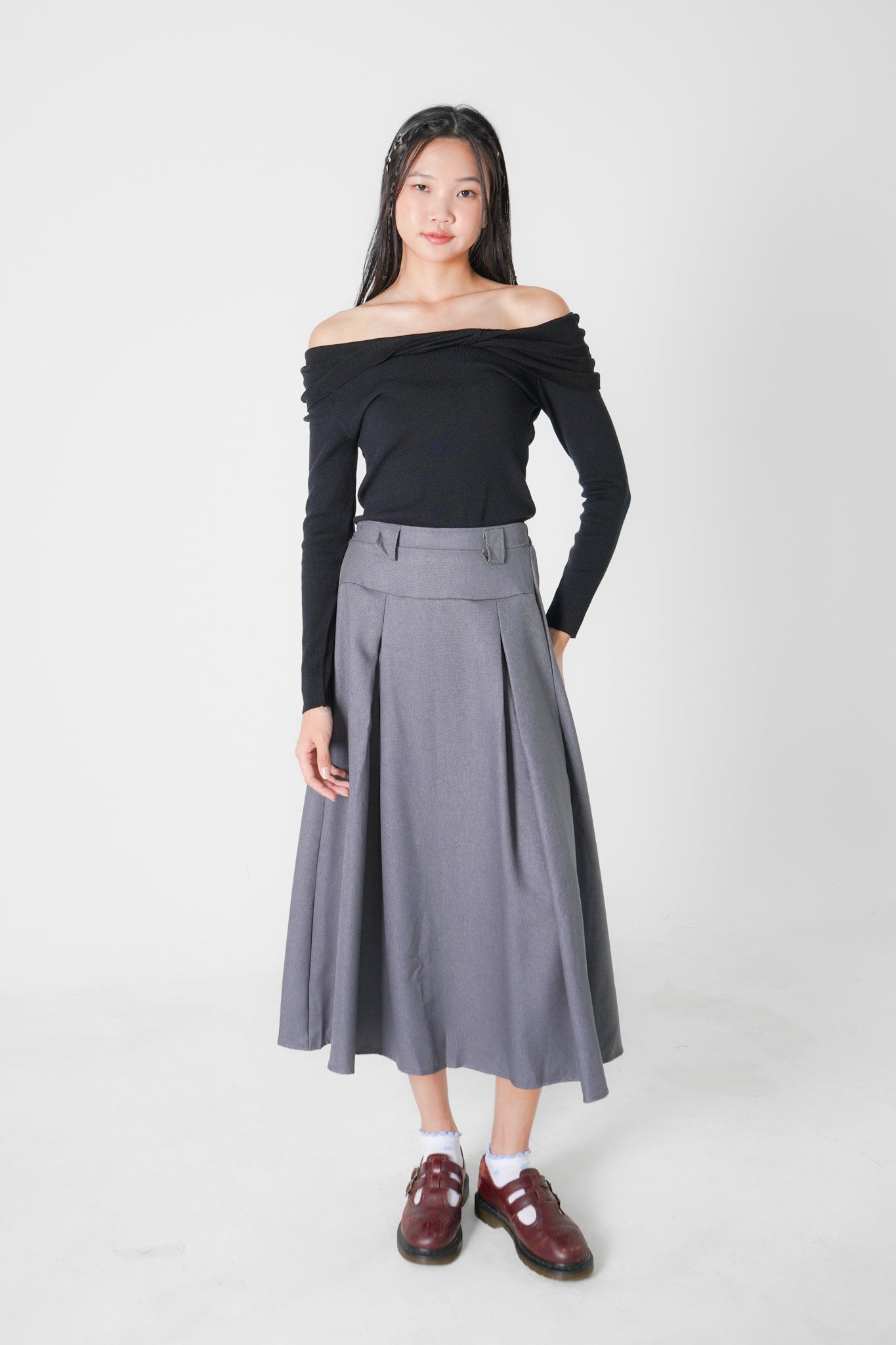 Avril Maxi Skirt (Grey)