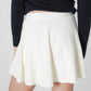 Gracie Pleated Mini Skirt (White)