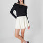 Gracie Pleated Mini Skirt (White)