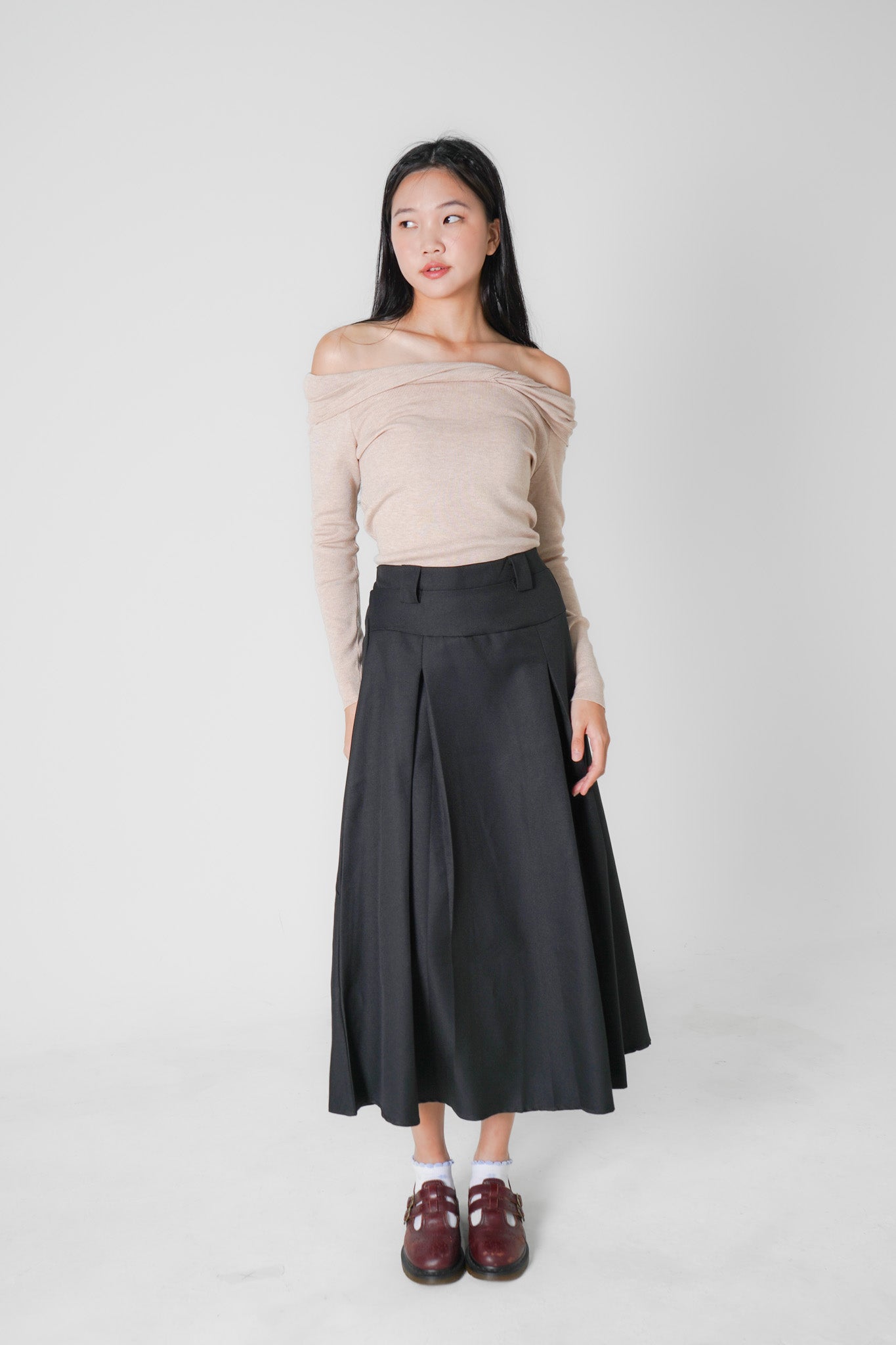 Avril Maxi Skirt (Black)