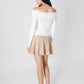 Gracie Pleated Mini Skirt (Khaki)