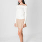 Austen Off Shoulder Knitted Top (White)