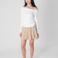 Gracie Pleated Mini Skirt (Khaki)