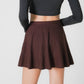 Gracie Pleated Mini Skirt (Mocha)