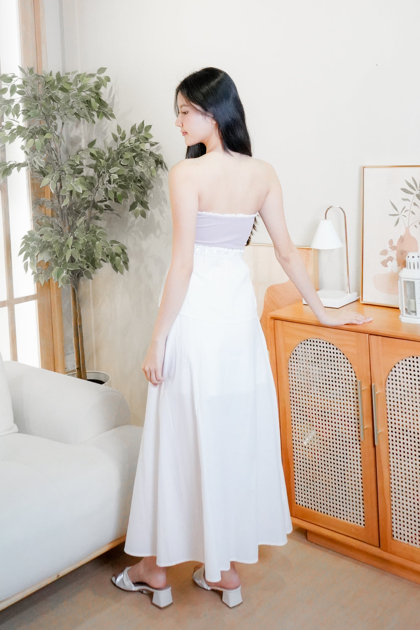 Demi Eyelet Lace Tube Top (Pastel Pink)