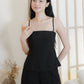 Zia Longline Top (with removable straps) (Black)