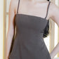 Zia Longline Top (with removable straps) (Brown)