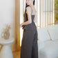 Zia Pintuck Wide Leg Pants (Brown)