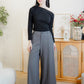 Zia Pintuck Wide Leg Pants (Grey)
