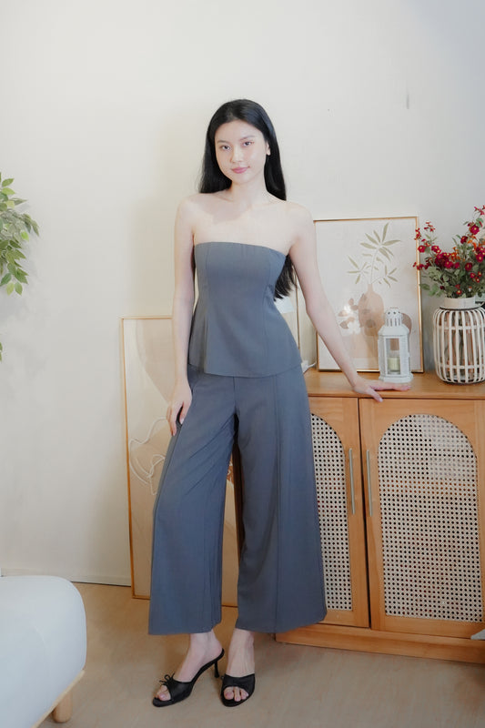 Zia Longline Top (with removable straps) (Grey)