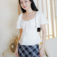 Aria Flutter Sweetheart Top (White Eyelet)